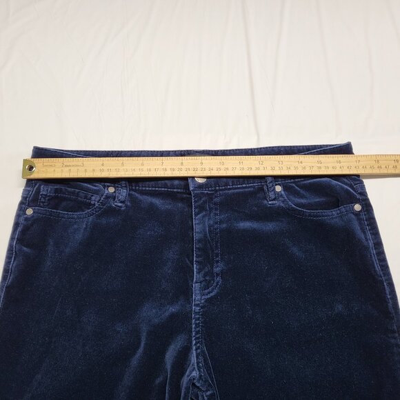 Well Worn Velvet Pants Womens 12/32 ( Fit 34 X 28 ) Tapered Pockets Navy Blue - Picture 11 of 16